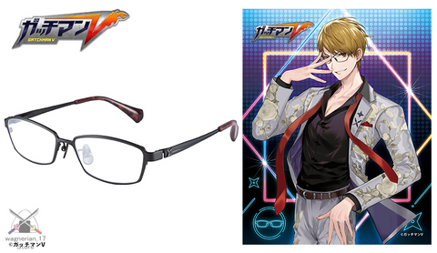 Gatchman V Model Glasses Flame No Degree Demo Lens