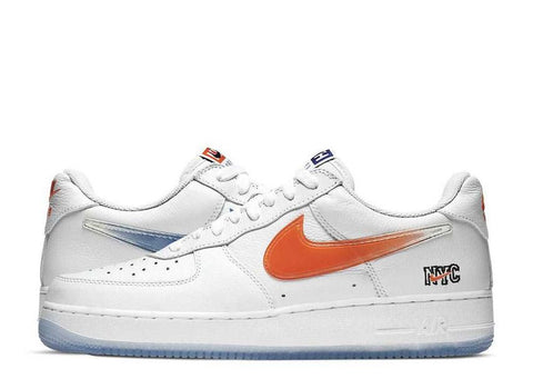 KITH × Nike Air Force 1 Low "White/Rush Blue/White/Brilliant Orange" Sneakers Shoes