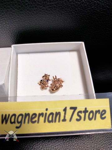 Pokemon Riolu and Lucario Silver Ring Pink Gold Coating