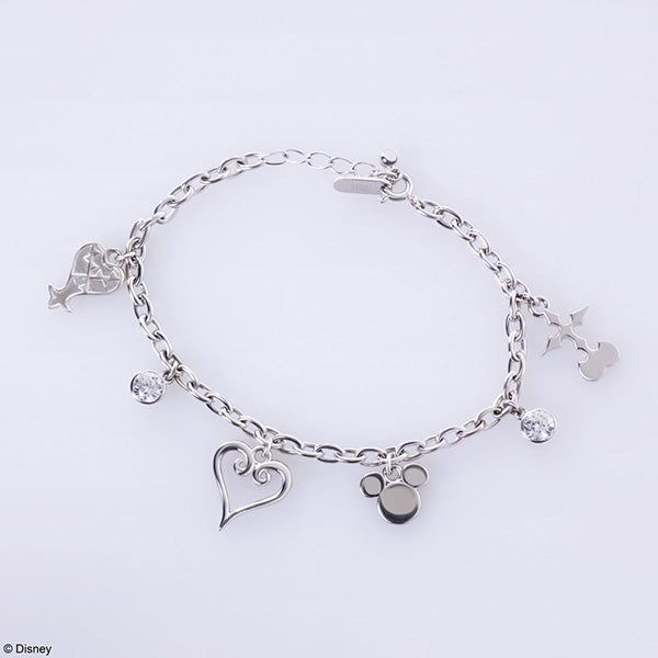 Kingdom Hearts Silver Charm Bracelet Monogram