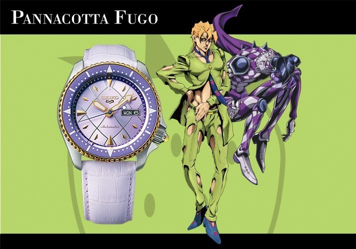 ジョジョの奇妙な冒険 パンナコッタ・フーゴ モデル 腕時計 seiko JoJo's Bizarre Adventure Seiko 5 Sports Watch Pannacotta Fugo