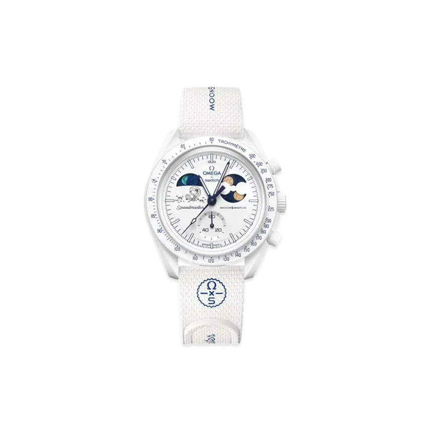 Swatch x OMEGA x Snoopy BIOCERAMIC MoonSwatch Mission To The Earthphase - Mooshine Gold "White"