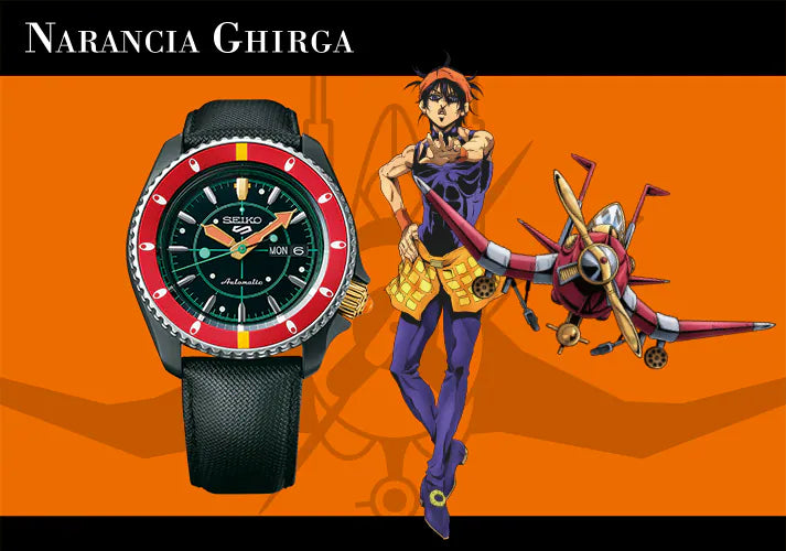 JoJo's Bizarre Adventure Seiko 5 Sports Watch Narancia Ghirga SBSA037