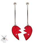 【PRE-ORDER】JoJo's Bizarre Adventure Parte5 Golden Wind Polnareff Heart Earrings