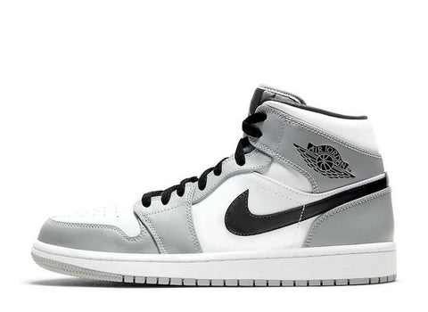 Nike Air Jordan 1 Mid "Light Smoke Grey/Black-White" Sneakers Shoes