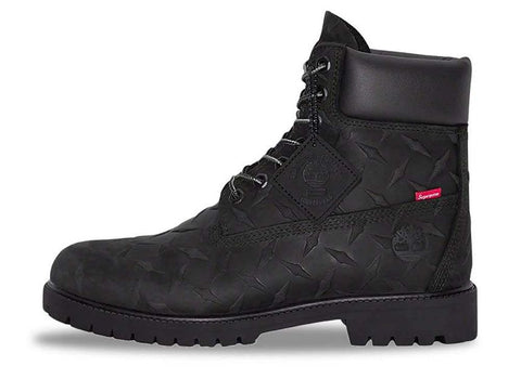 Supreme × Timberland Diamond Plate 6inch Premium Waterproof Boot "Black" Sneakers Shoes
