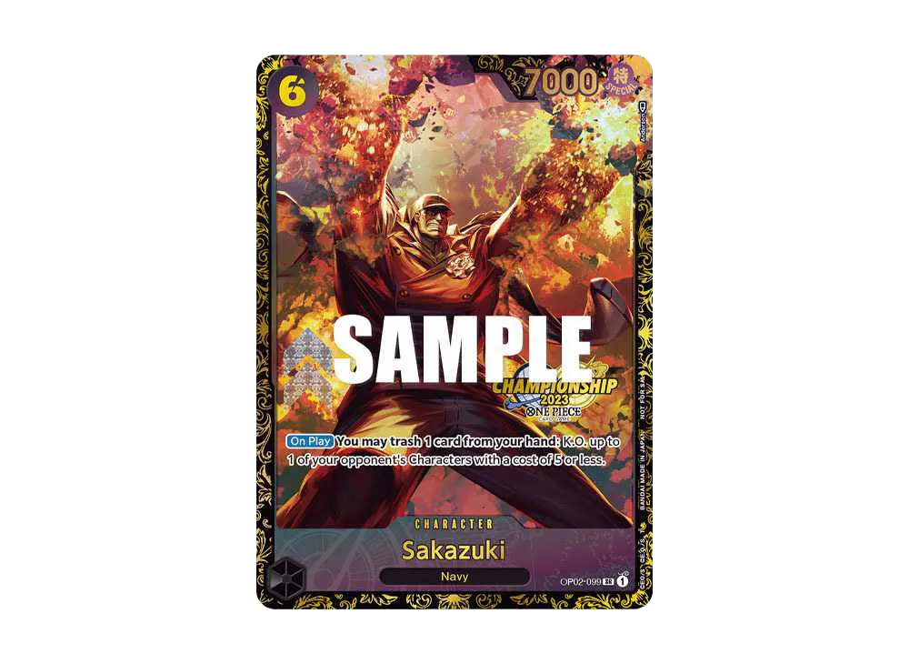 Sakazuki SR-P [OP02-099] [EN](Promotional Card "Championship 2023 Souvenir")