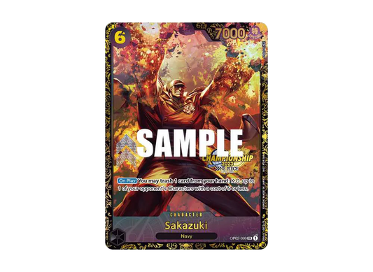 Sakazuki SR-P [OP02-099] [EN](Promotional Card "Championship 2023 Souvenir")
