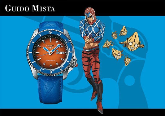 JoJo's Bizarre Adventure Seiko 5 Sports Watch Guido Mista SBSA031