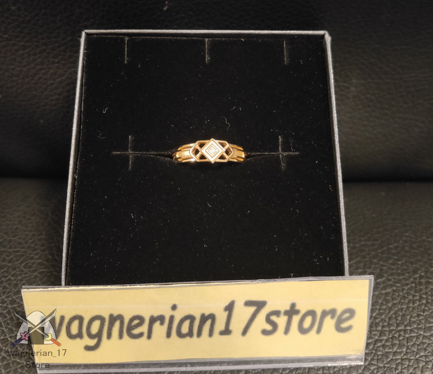 Obey Me ! Lucifer Ring of Light Silver Yellow Gold Coating