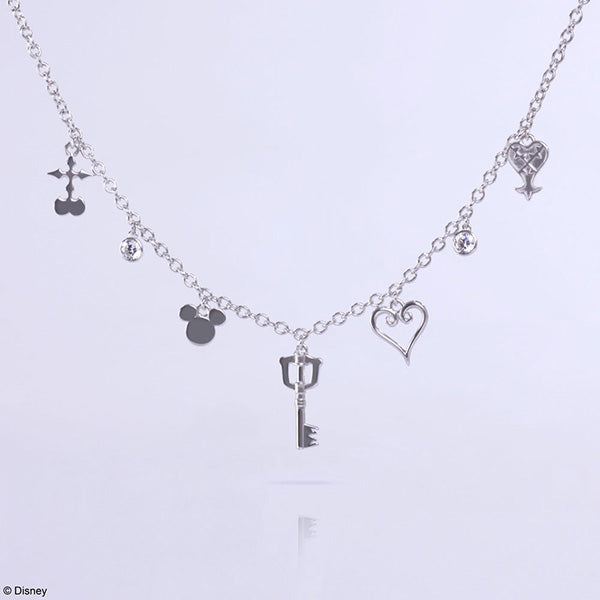 Kingdom Hearts Silver Charm Necklace Monogram