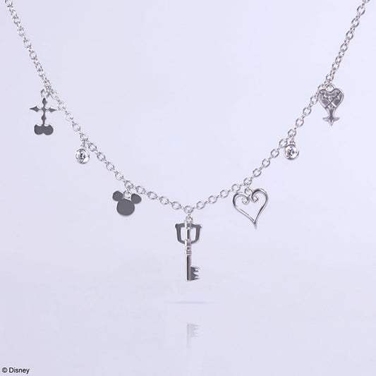 Kingdom Hearts Silver Charm Necklace Monogram