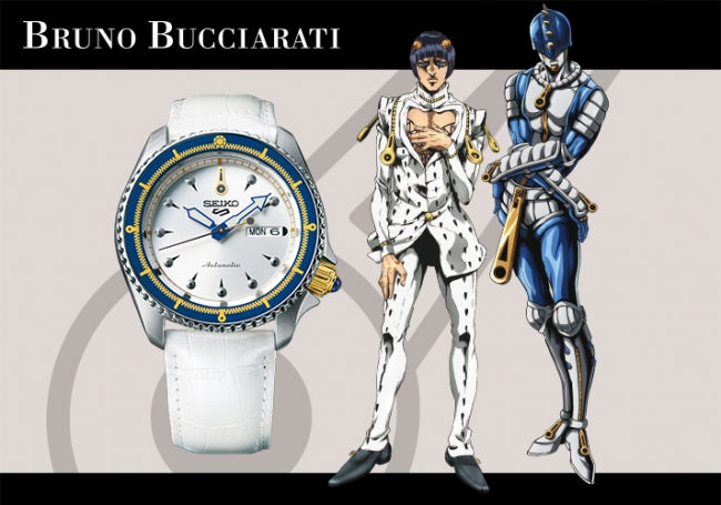 JoJo's Bizarre Adventure Seiko 5 Sports Watch Bruno Bucciarati SBSA029
