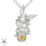 Pokemon Jolteon and Poke Ball Model Silver Necklace