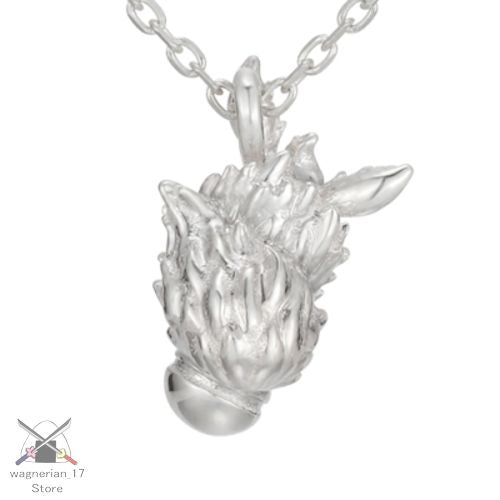 Pokemon Flareon and Poke Ball Model Silver Necklace