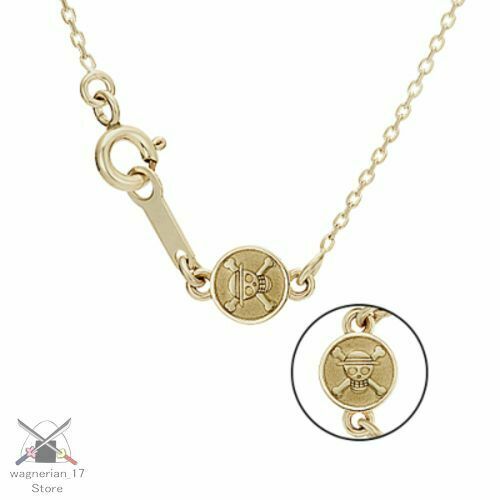 ONE PIECE Luffy Straw Hat K10 Yellow Gold Necklace