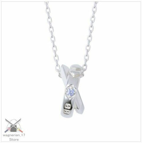 EVANGELION Unit 00 Rei Model Cross Ring Silver Necklace